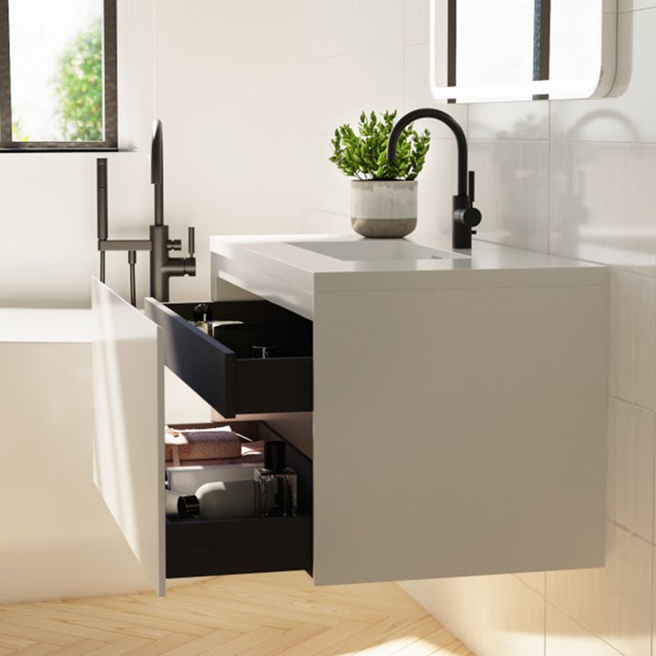 Prado Wall Hung Bathroom Vanity 1200mm - Gloss White