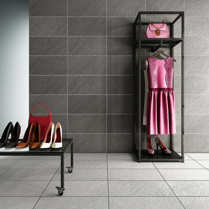 Valley Nero Matte - R11 Tile 300x600