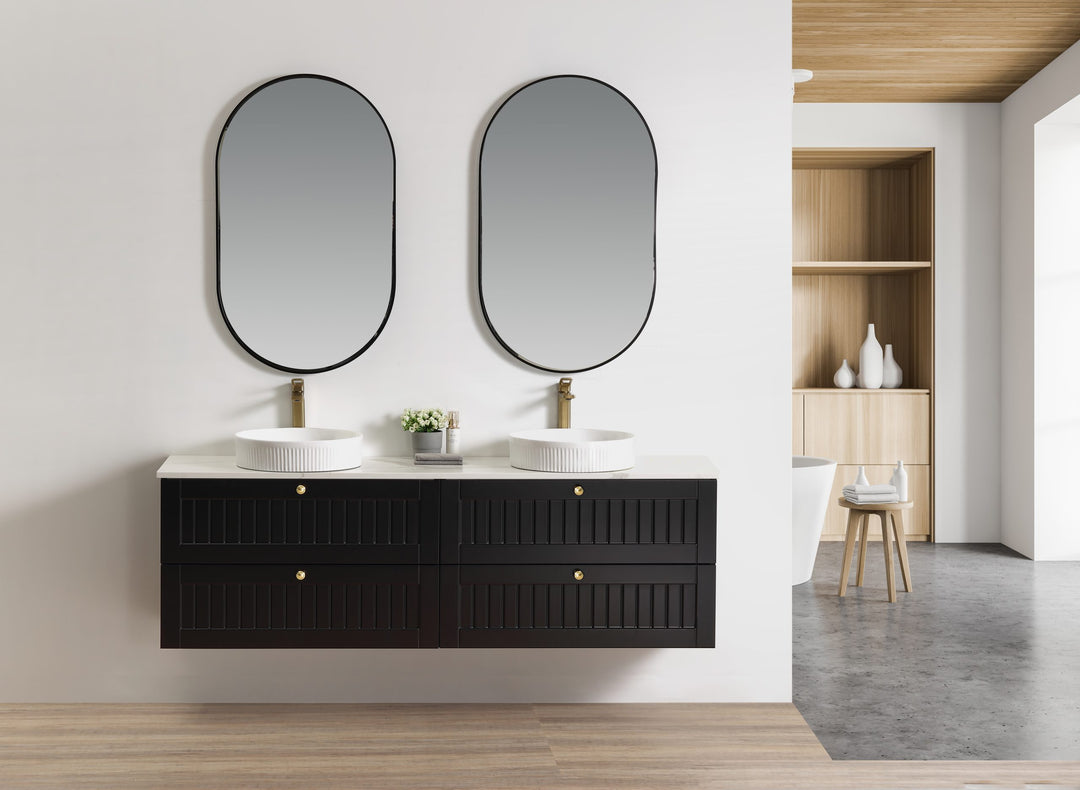 Venetian 1800 Wall Hung Vanity – Matte Black