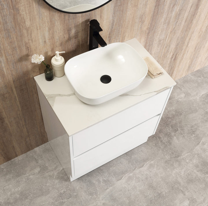 Caliber 900 White Wall Hung Vanity
