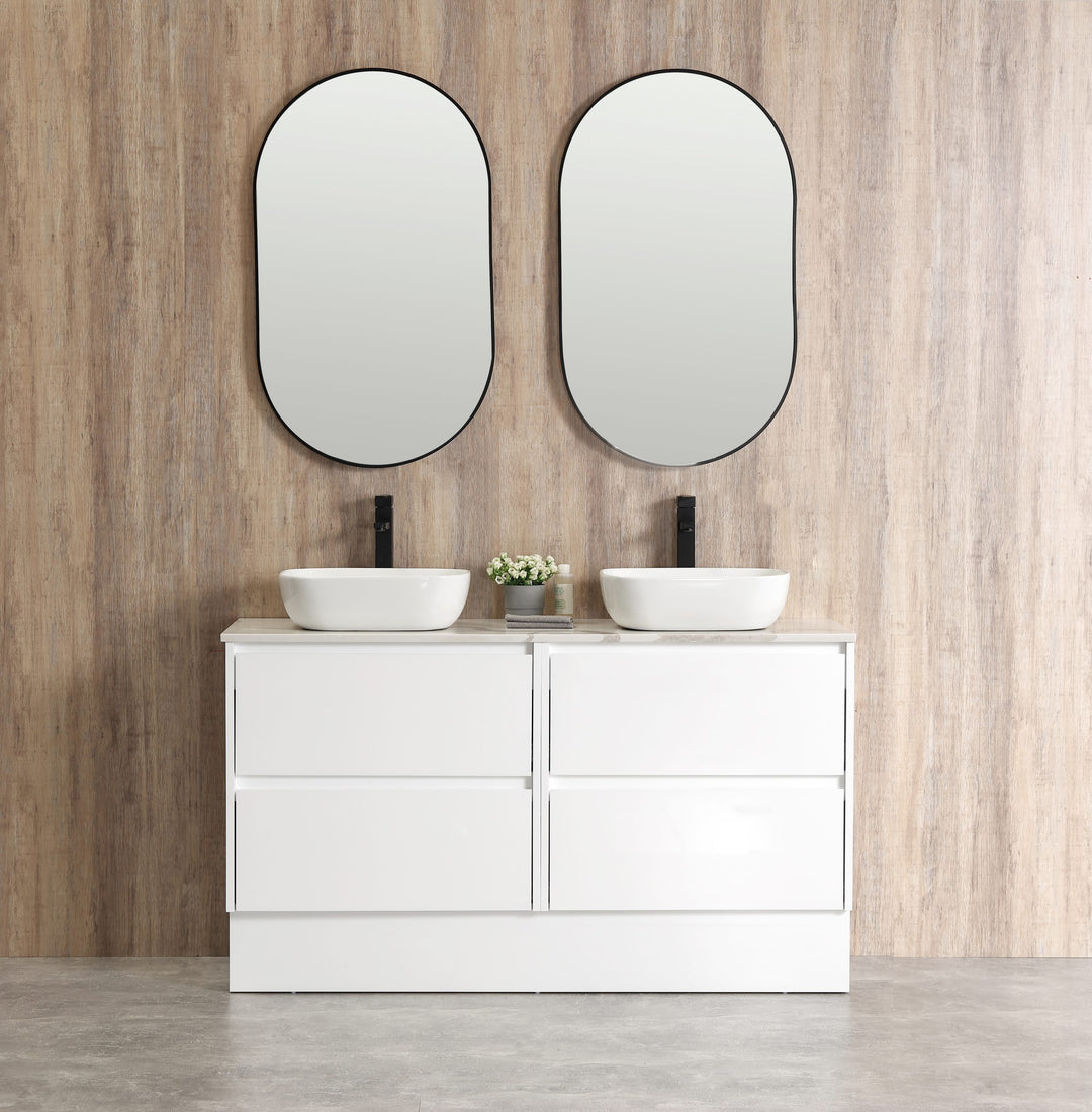 Caliber 1800 White Wall Hung Vanity