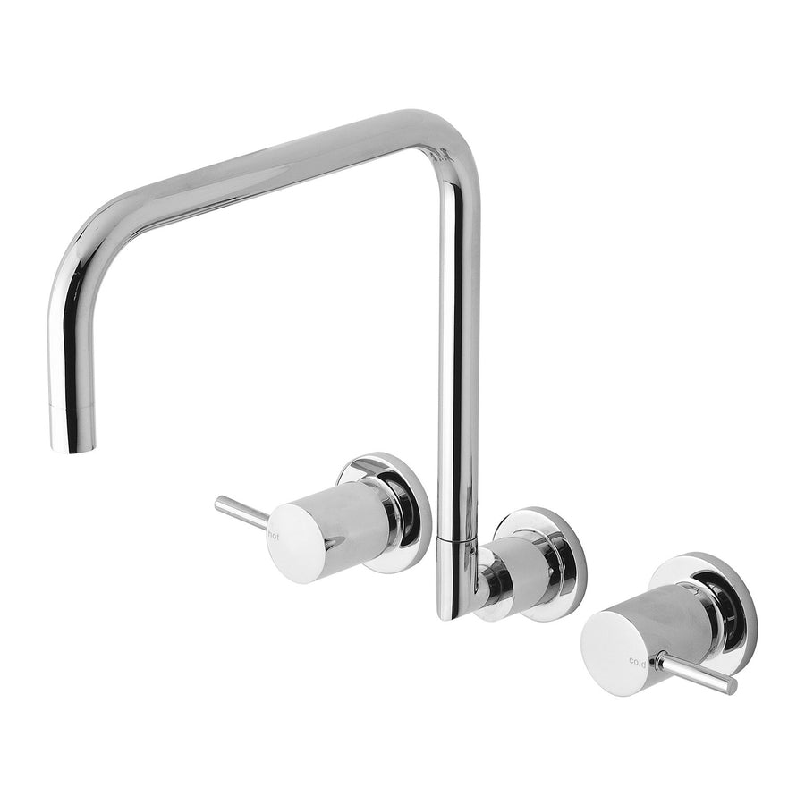 1 Vivid Pin Lever Wall Sink Set 240mm Squareline, Tapware – Pilbara Bathroom Warehouse