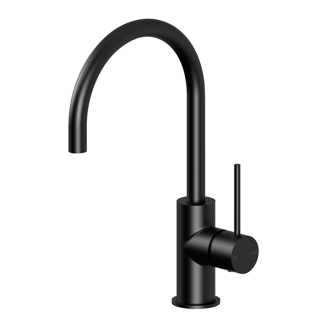 4 Vivid Slimline Sink Mixer 160mm Gooseneck, Mixers – Pilbara Bathroom Warehouse