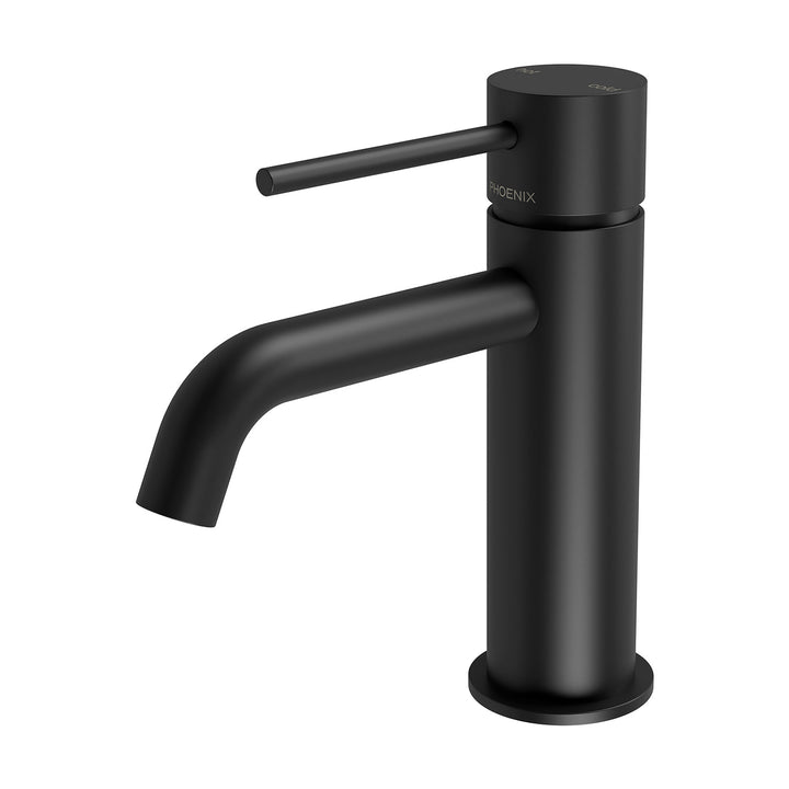 3 Vivid Slimline Basin Mixer Curved Outlet , Mixers – Pilbara Bathroom Warehouse
