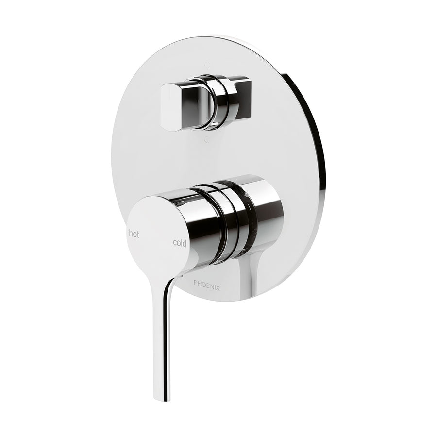 1 Vivid Slimline Oval SwitchMix Shower / Bath Diverter Mixer Fit-Off Kit , Mixers – Pilbara Bathroom Warehouse