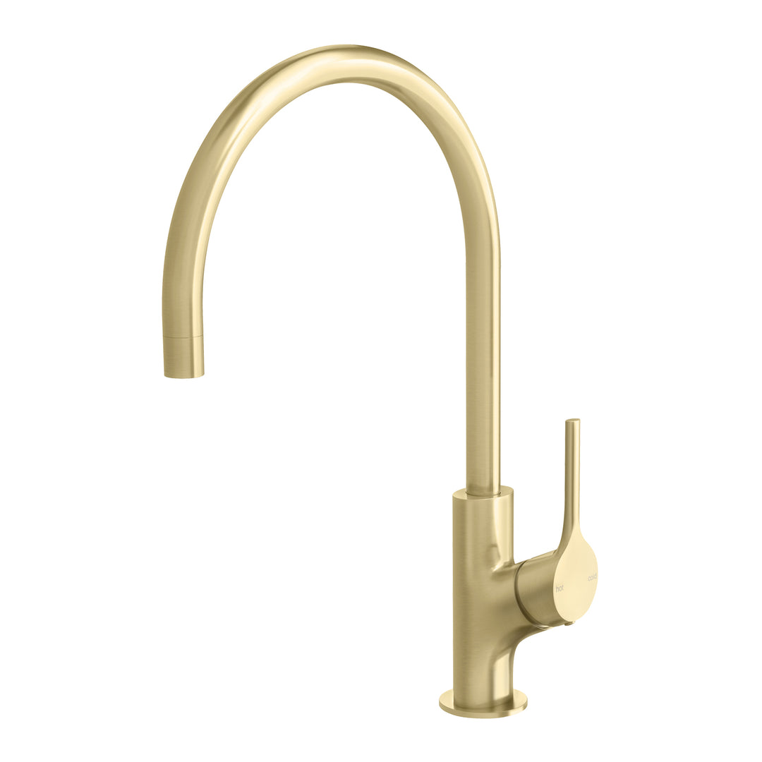 4 Vivid Slimline Oval Sink Mixer 220mm Gooseneck, Mixers – Pilbara Bathroom Warehouse