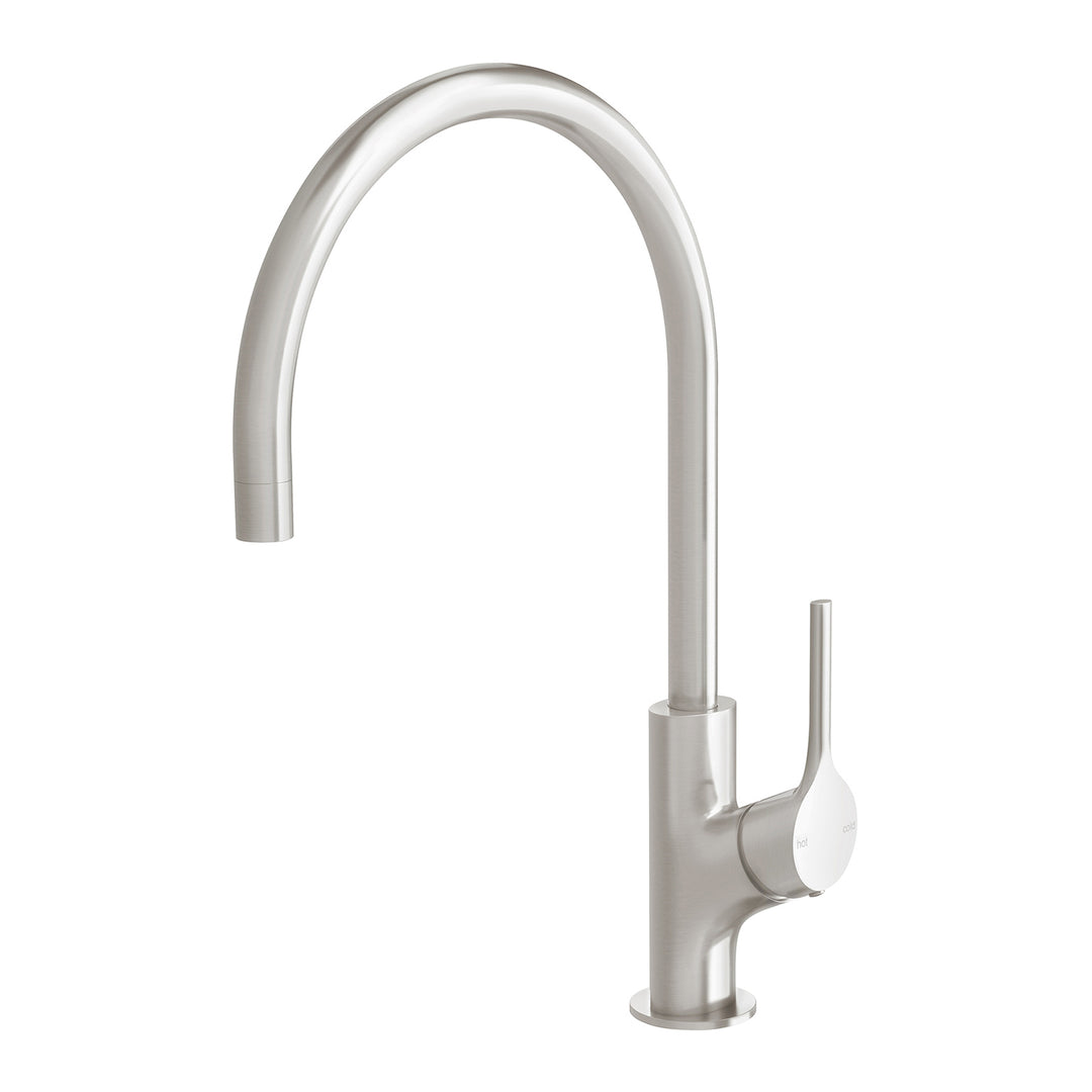 5 Vivid Slimline Oval Sink Mixer 220mm Gooseneck, Mixers – Pilbara Bathroom Warehouse