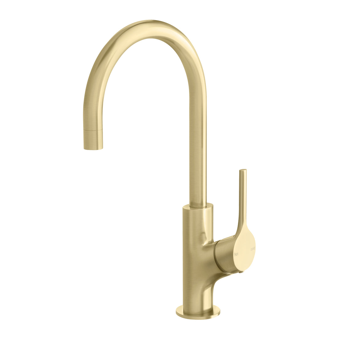 4 Vivid Slimline Oval Sink Mixer 160mm Gooseneck, Mixers – Pilbara Bathroom Warehouse