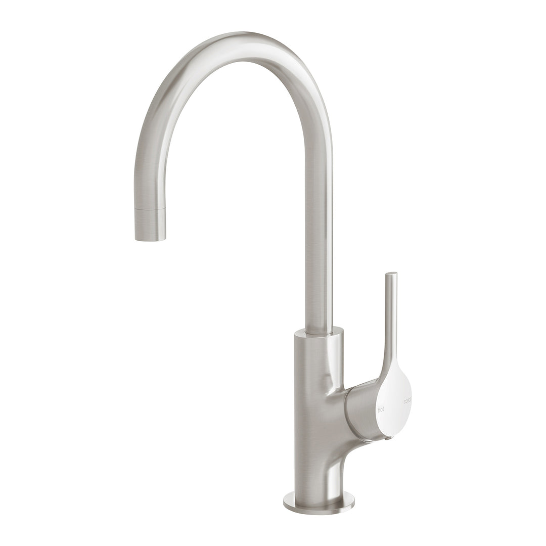 5 Vivid Slimline Oval Sink Mixer 160mm Gooseneck, Mixers – Pilbara Bathroom Warehouse