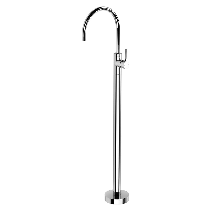 1 Vivid Slimline Oval Floor Mounted Bath Mixer, Mixers – Pilbara Bathroom Warehouse