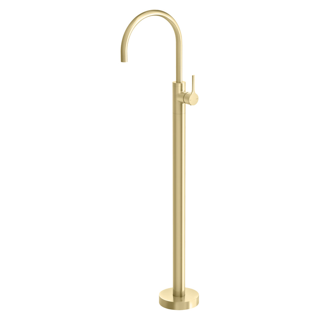 4 Vivid Slimline Oval Floor Mounted Bath Mixer, Mixers – Pilbara Bathroom Warehouse