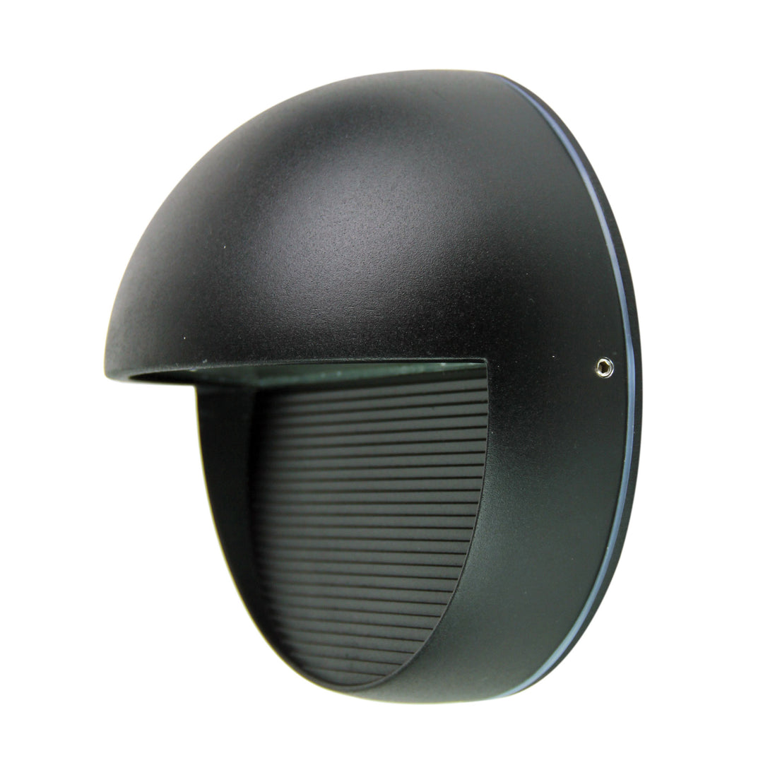 Vargo Round Black LED 6W Outdoor Sconce - IP54