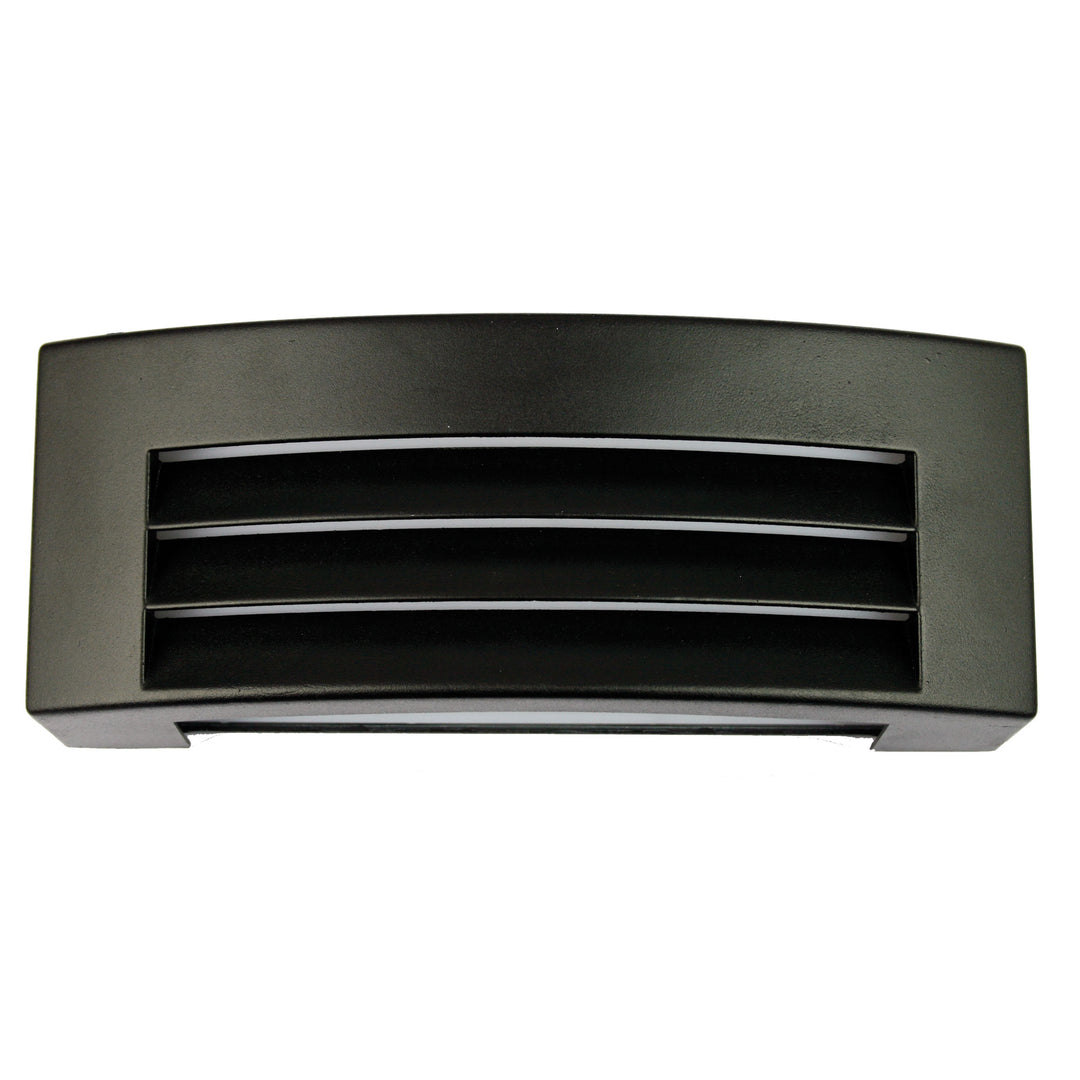 Visor Black Outdoor Wall Light with Textured Finish