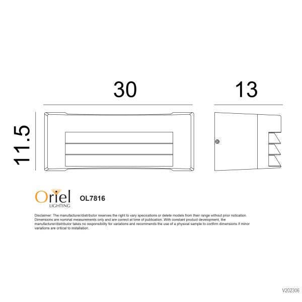 Visor Graphite Outdoor Wall Light with Textured Finish