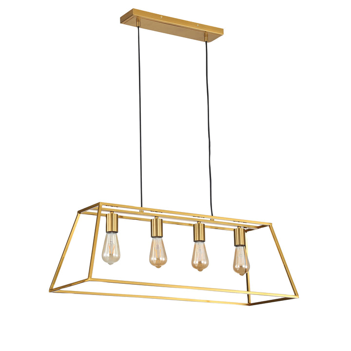 WAINSCOTT.4 SB Hamptons Style Classic Pendant – Satin Brass Adjustable Pendant Light