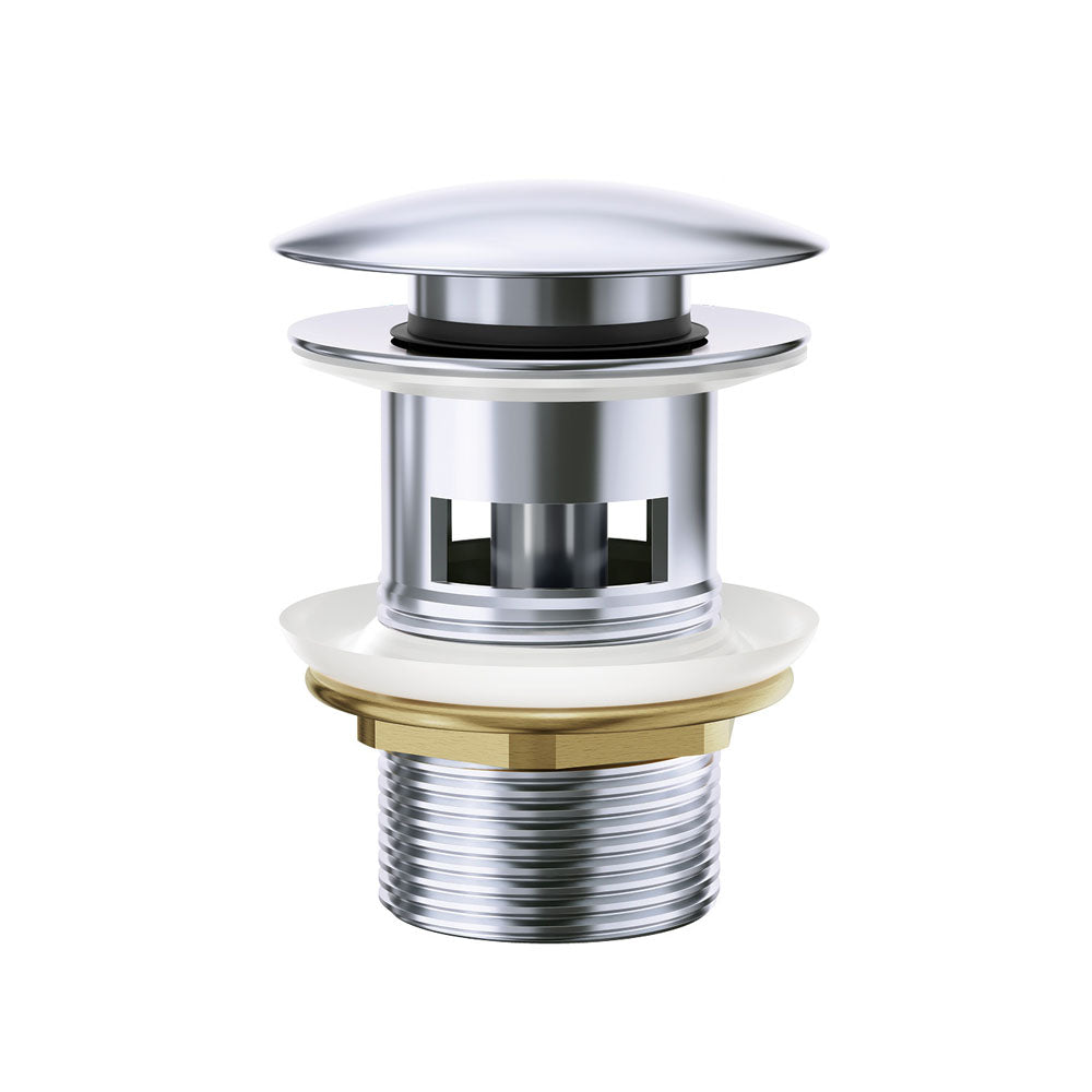 Pop-Up Basin Waste 32mm with Overflow Chrome – Push-Down Chrome Basin Plug – Pilbara Bathroom Warehouse Perth and regional Western Australia