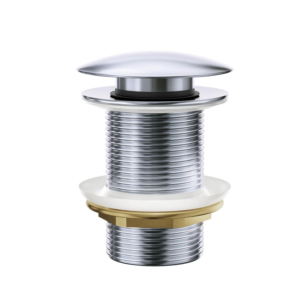 Pop-Up Basin Waste 32mm Non-Overflow Chrome – Sleek Push Plug – Pilbara Bathroom Warehouse Perth and regional Western Australia