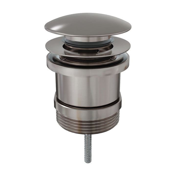 Universal Pop-Up Pull-Out Waste Brushed Nickel – Satin Finish Basin Waste – Pilbara Bathroom Warehouse Perth and regional Western Australia