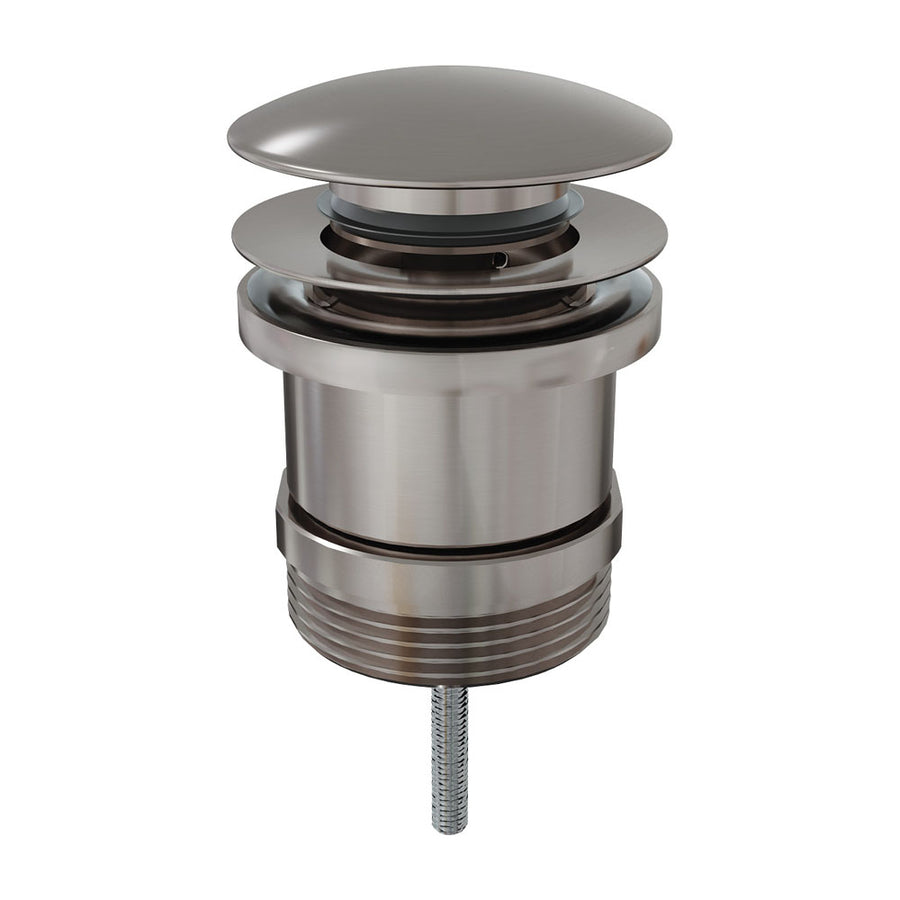 Universal Pop-Up Pull-Out Waste Brushed Nickel – Satin Finish Basin Waste – Pilbara Bathroom Warehouse Perth and regional Western Australia
