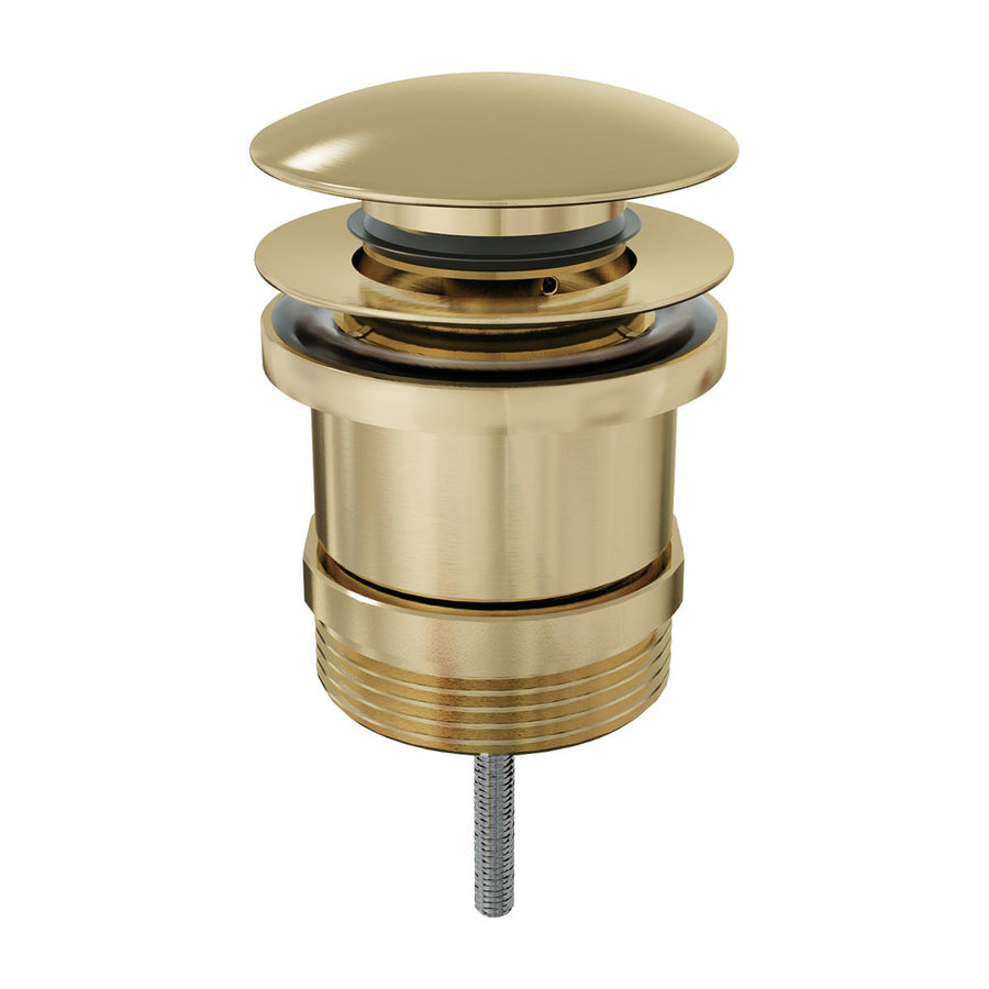 Universal Pop-Up Pull-Out Waste Urban Brass – Warm Brass Basin Plug – Pilbara Bathroom Warehouse Perth and regional Western Australia