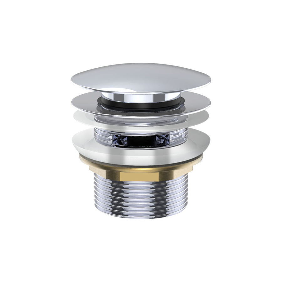 Pull-Out Pop-Up Bath Waste 40mm Chrome with Overflow – Bath Waste with 55mm Thread – Pilbara Bathroom Warehouse Perth and regional Western Australia