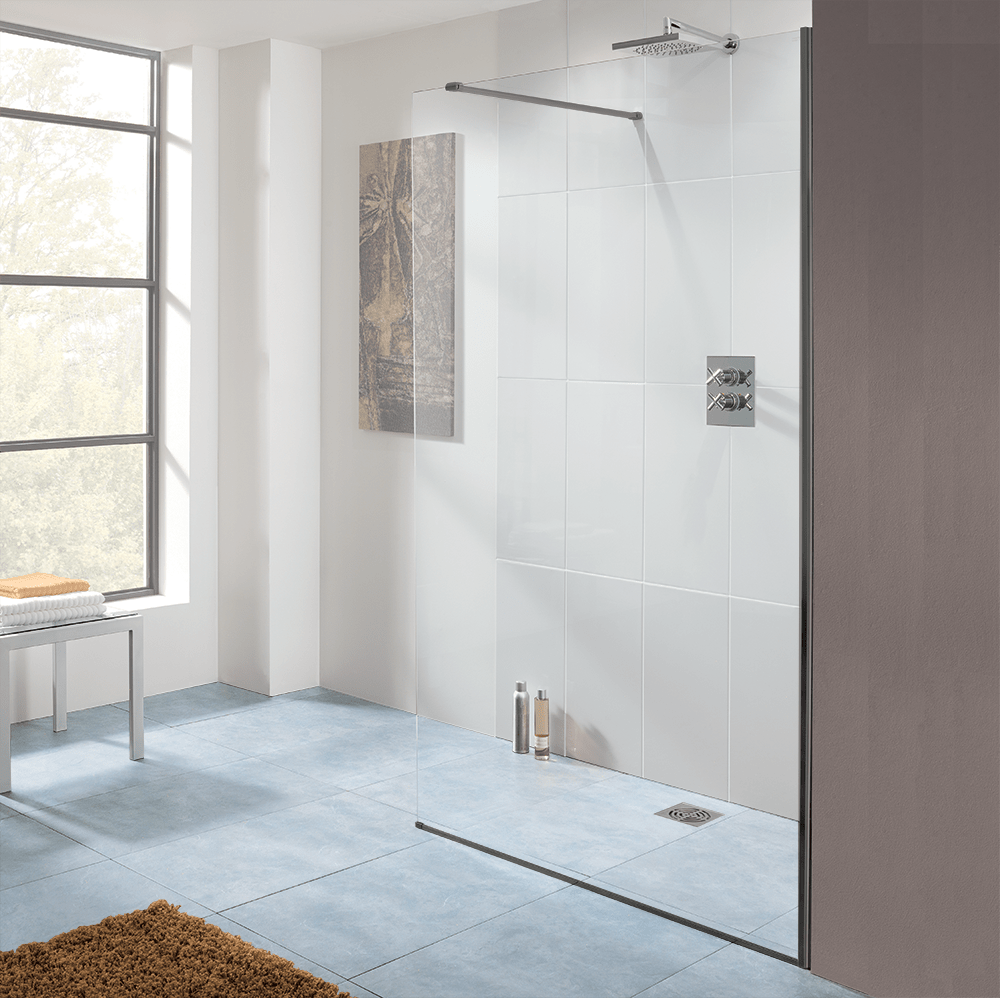 10mm Pureview Glass Shower Panel - 20cm