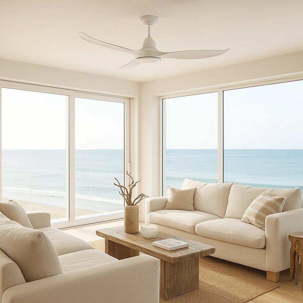 60" Wave DC Ceiling Fan with Light