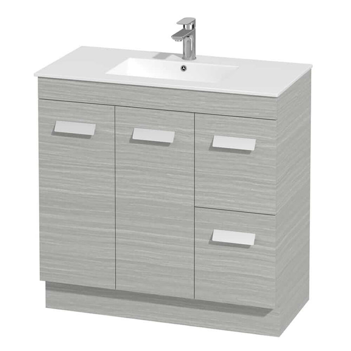 Woodland Vanity Cabinet 90cm PVC Right-hand Drawers