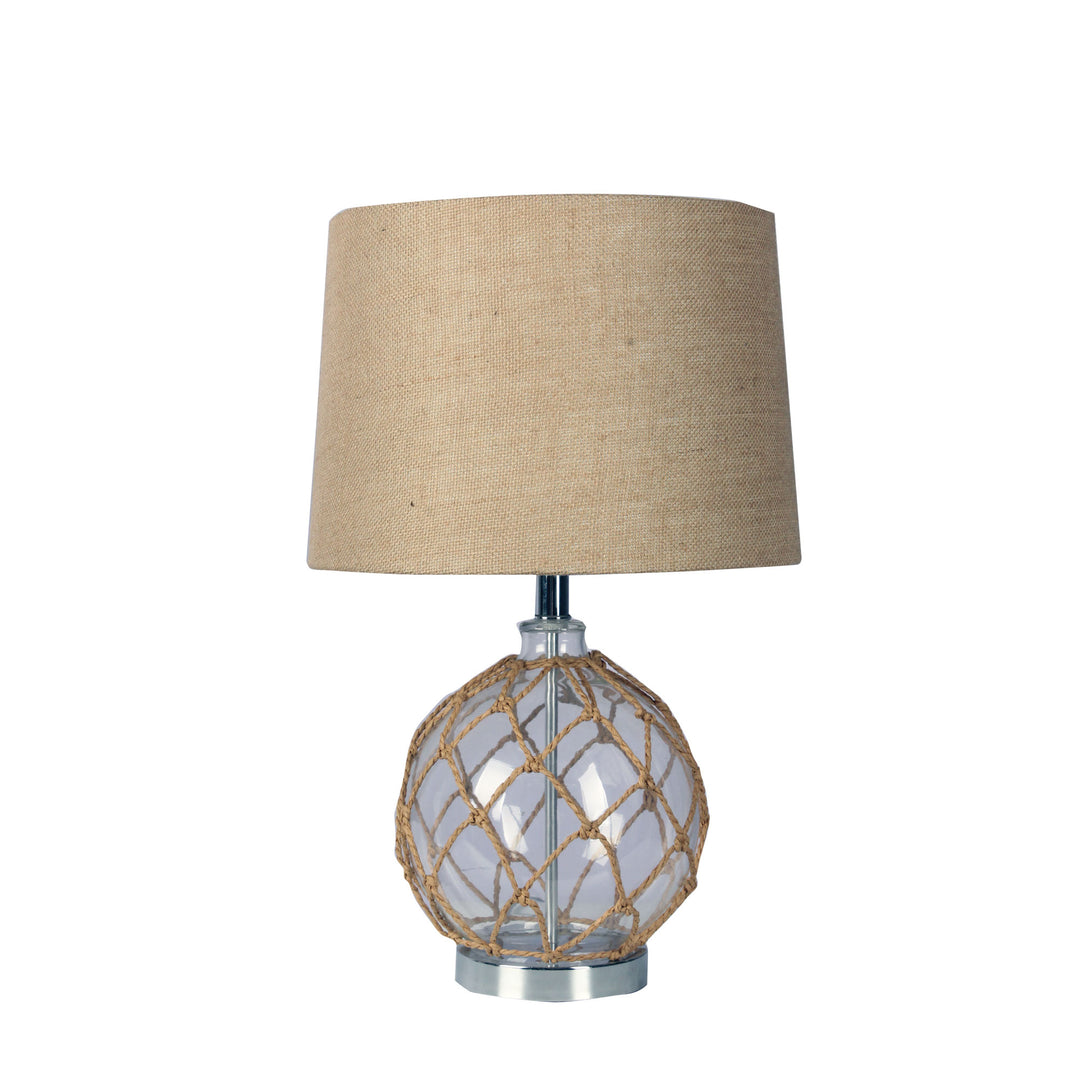 YAMBA Table Lamp | Coastal Inspired Glass & Hessian Lamp