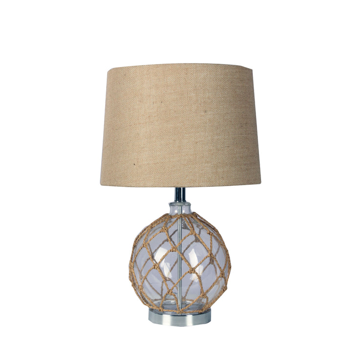 YAMBA Table Lamp | Coastal Inspired Glass & Hessian Lamp