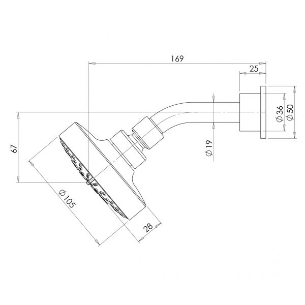 Ivy 3 Function Wall Shower & Arm