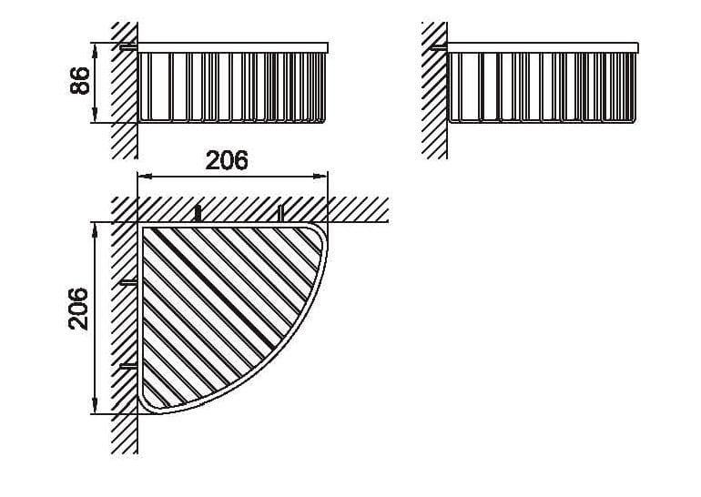 York Deep Corner Wire Basket