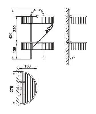 York Double Moon Basket