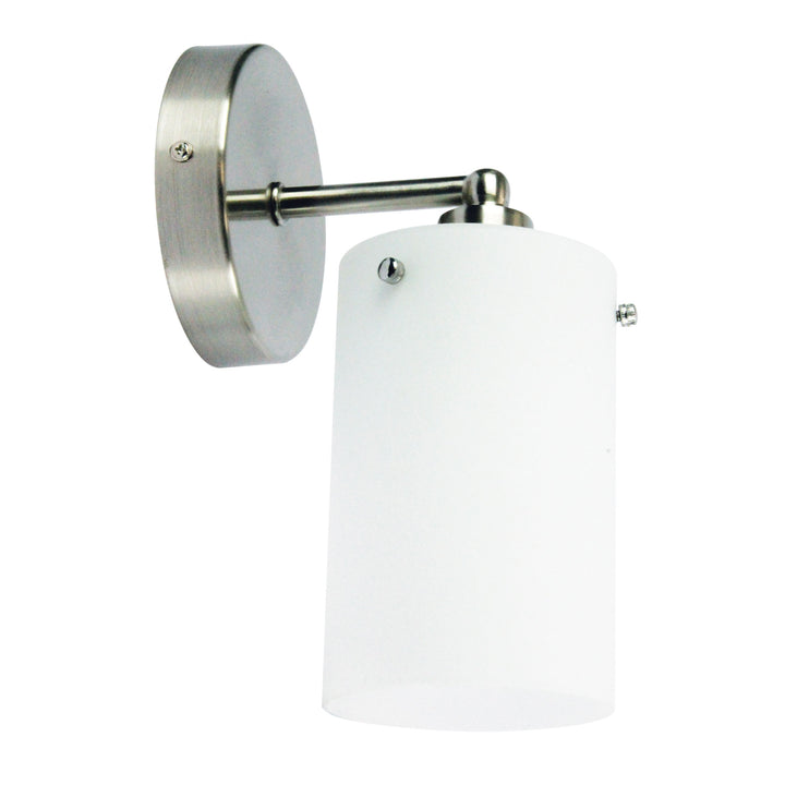 ZEST WALL | Retro Brushed Chrome & Glass Wall Light