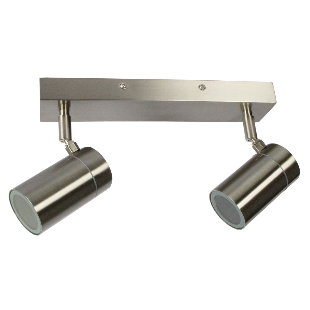 ZETA DOUBLE Stainless Steel | LED Ready Adjustable Spotlight 30cm