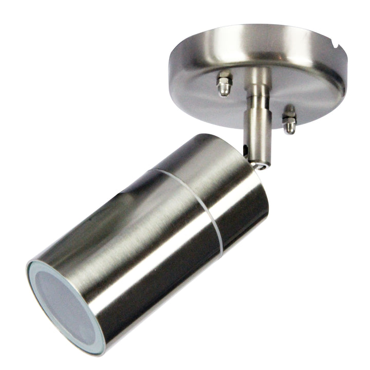 ZETA Single Stainless Steel LED Ready Spotlight | Adjustable GU10 Light