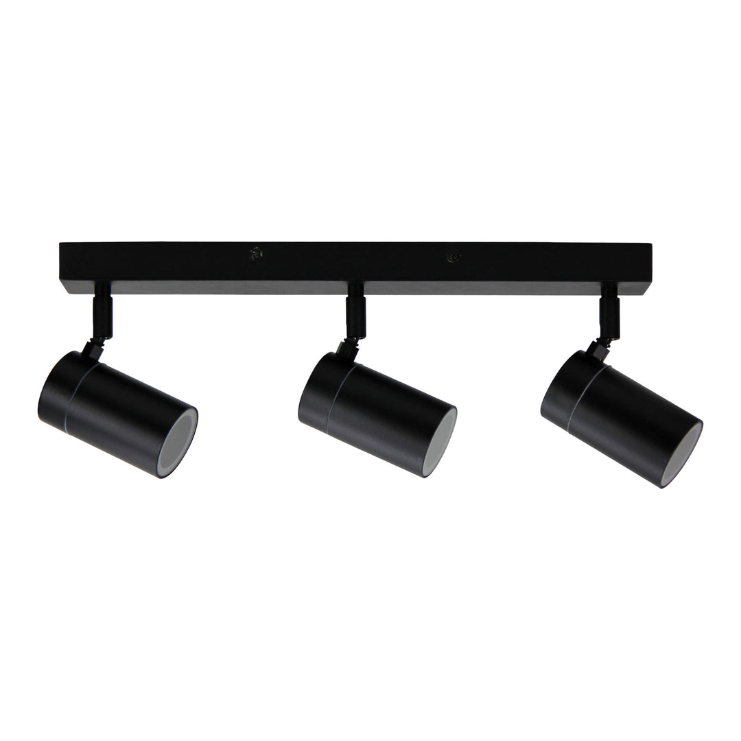 ZETA Triple Black LED Ready Spotlight | 45cm Adjustable Outdoor Light