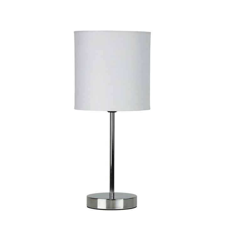 ZOLA Table Lamp | Chrome Base & Poly-Cotton Shade