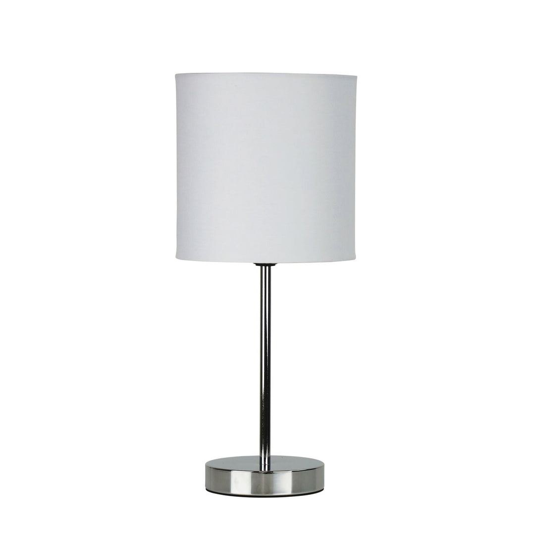 ZOLA Table Lamp | Chrome Base & Poly-Cotton Shade
