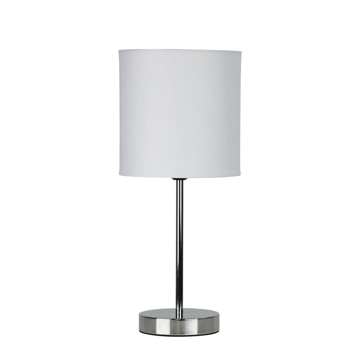 ZOLA Table Lamp | Chrome Base & Poly-Cotton Shade
