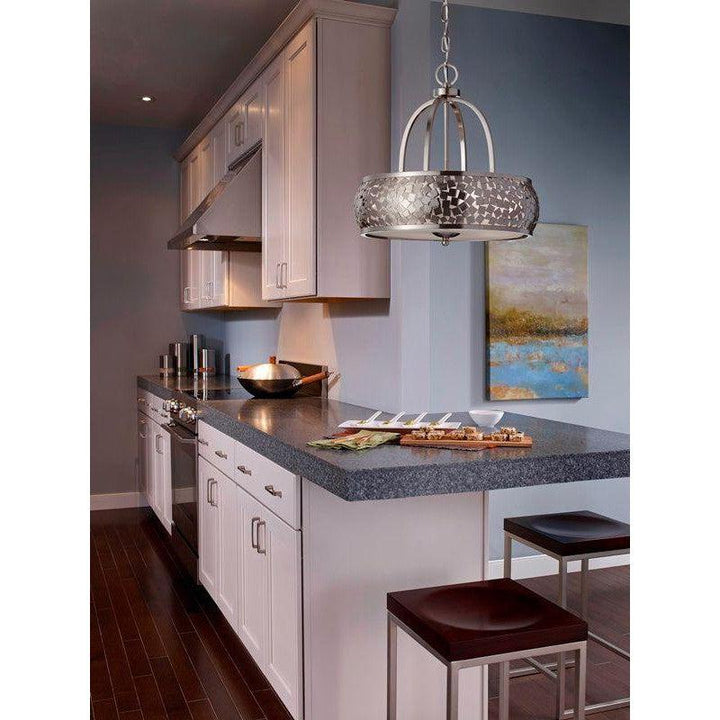 Zara 4Lt Chandelier E14 in Brushed Steel Elstead Lighting - ELS.FE-ZARA4-L