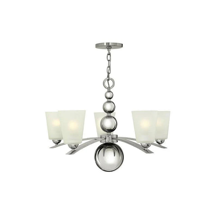 Zelda 5Lt/7Lt/8Lt Chandelier E27 in Polished Nickel and Vintage Brass Elstead Lighting - ELS.HK-ZELDAX-PN, ELS.HK-ZELDAX-VS