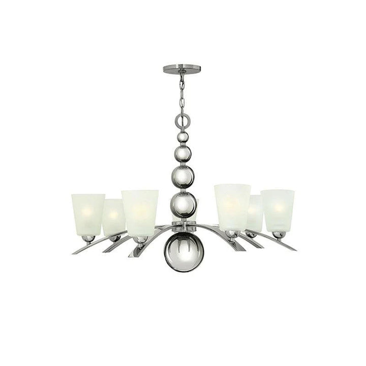 Zelda 5Lt/7Lt/8Lt Chandelier E27 in Polished Nickel and Vintage Brass Elstead Lighting - ELS.HK-ZELDAX-PN, ELS.HK-ZELDAX-VS