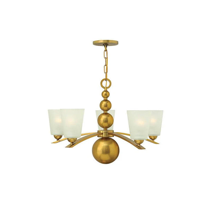 Zelda 5Lt/7Lt/8Lt Chandelier E27 in Polished Nickel and Vintage Brass Elstead Lighting - ELS.HK-ZELDAX-PN, ELS.HK-ZELDAX-VS