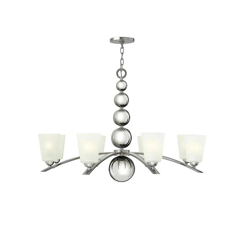 Zelda 5Lt/7Lt/8Lt Chandelier E27 in Polished Nickel and Vintage Brass Elstead Lighting - ELS.HK-ZELDAX-PN, ELS.HK-ZELDAX-VS