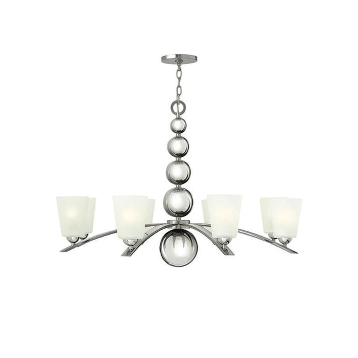 Zelda 5Lt/7Lt/8Lt Chandelier E27 in Polished Nickel and Vintage Brass Elstead Lighting - ELS.HK-ZELDAX-PN, ELS.HK-ZELDAX-VS
