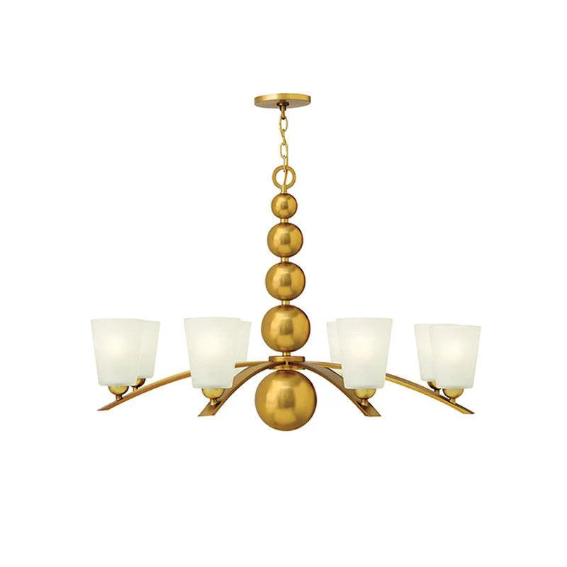 Zelda 5Lt/7Lt/8Lt Chandelier E27 in Polished Nickel and Vintage Brass Elstead Lighting - ELS.HK-ZELDAX-PN, ELS.HK-ZELDAX-VS