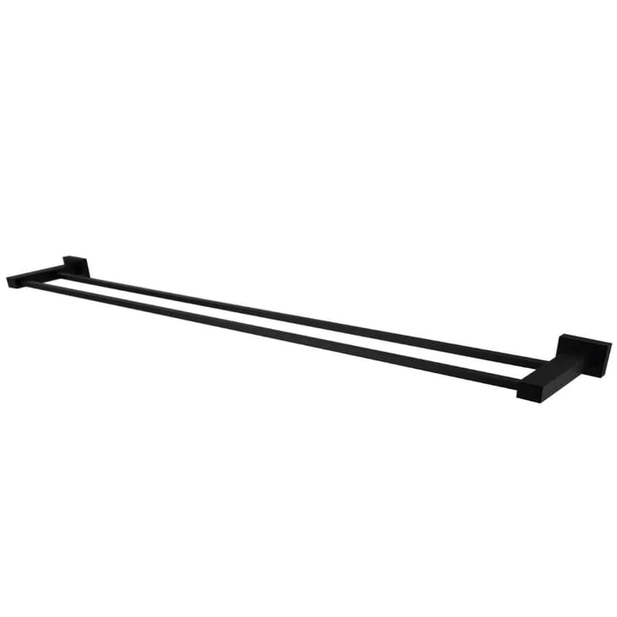 Zone 600 Double Towel Rail – Matte Black