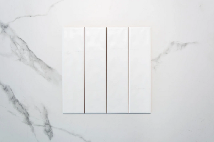 Atlantis White Matt 75x300 – Matt White Ceramic Wall Tiles with a Smooth Satin Finish