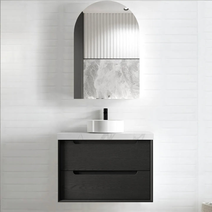 Byron 750mm Black Oak Wall Hung Vanity
